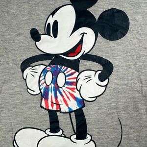 Disney Mickey Mouse Tie-Dye Gray Kids Tee